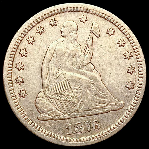 1876-CC Seated Liberty Quarter CLOSELY UNCIRCULATED