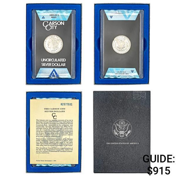 1883-CC Morgan Silver Dollar ANACS MS63 GSA Hoard