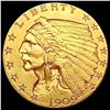 Image 1 : 1909 $2.50 Gold Quarter Eagle CLOSELY UNCIRCULATED