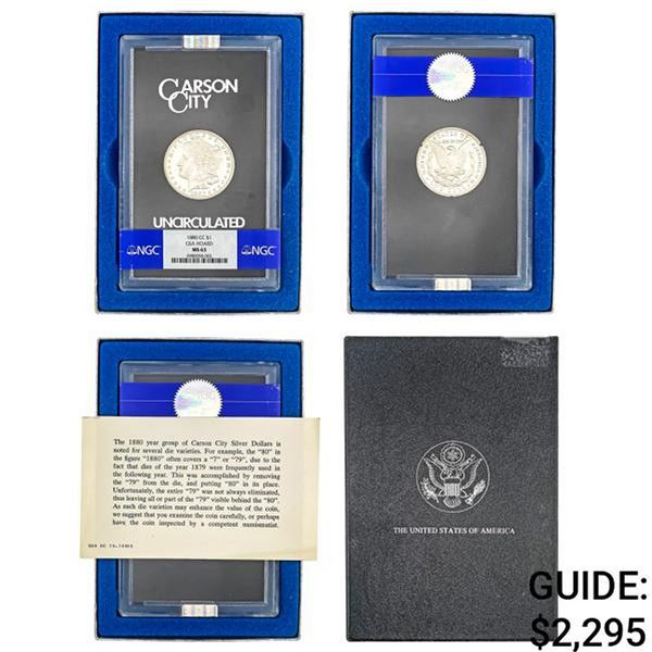 1880-CC Morgan Silver Dollar NGC MS63 GSA Hoard