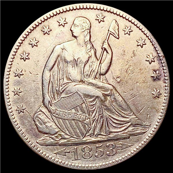 1853 Seated Liberty Half Dollar NEARLY UNCIRCULATED