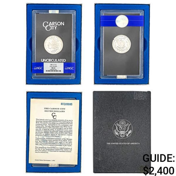 1881-CC Morgan Silver Dollar NGC MS64 GSA Hoard