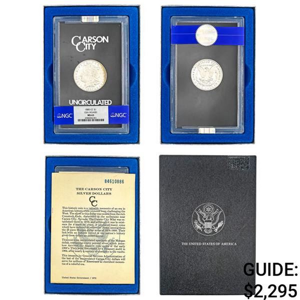 1880-CC Morgan Silver Dollar NGC MS63 GSA Hoard