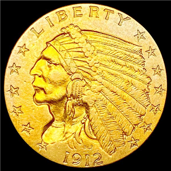1912 $2.50 Gold Quarter Eagle CLOSELY UNCIRCULATED
