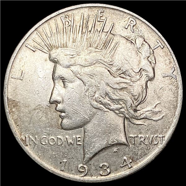 1934-D Silver Peace Dollar CHOICE AU