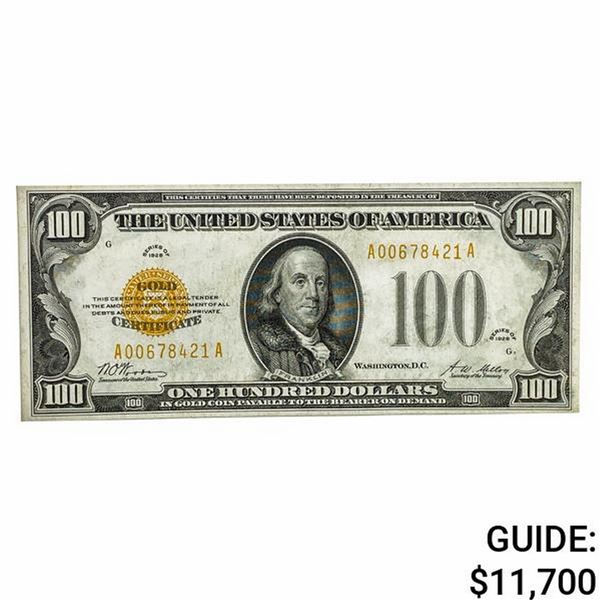 FR. 2405 1928 $100 GOLD CERTIFICATE GEM UNC