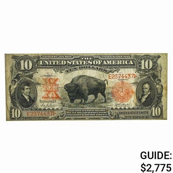 FR. 119 1901 $10 BISON LEGAL TENDER USN VF