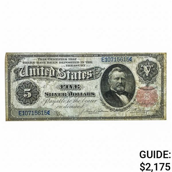 FR. 267 1891 $5 GRANT SILVER CERTIFICATE VF
