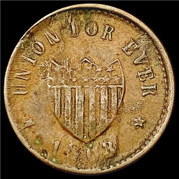 1863 Civil War Token LIGHTLY CIRCULATED