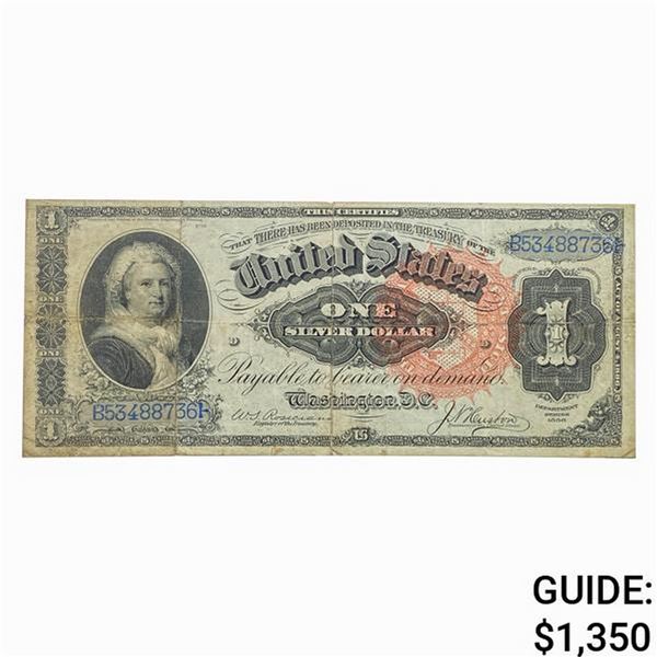1886 $1 MARTHA SILVER CERTIFICATE VF