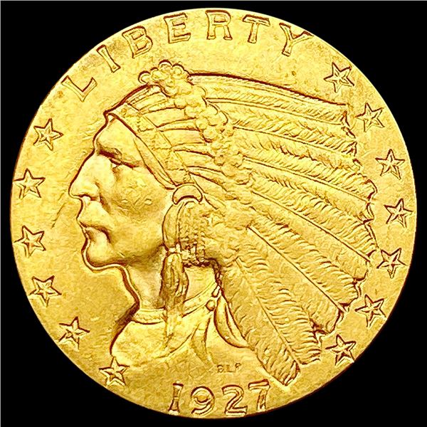 1927 $2.50 Gold Quarter Eagle CLOSELY UNCIRCULATED