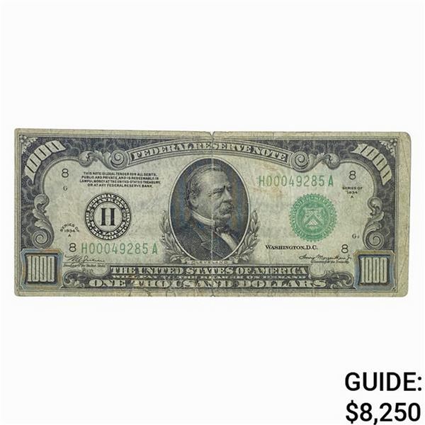 FR. 2212-H 1934-A $1,000 FRN ST. LOUIS, MO