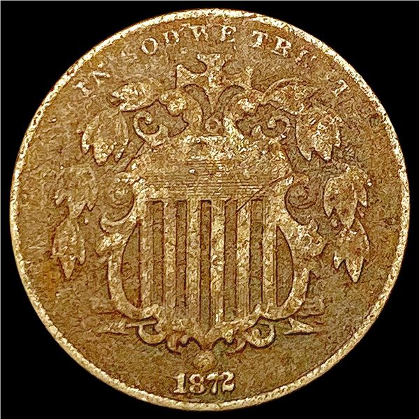 1872 Shield Nickel NICELY CIRCULATED