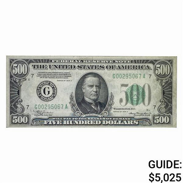 FR. 2202-G 1934-A $500 FRN CHICAGO, IL XF