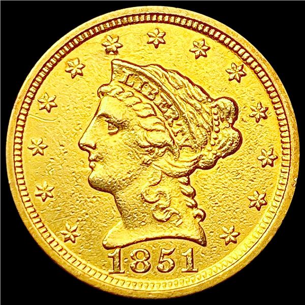1851 $2.50 Gold Quarter Eagle CLOSELY UNCIRCULATED