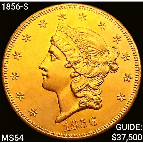 1856-S $20 Gold Double Eagle CHOICE BU