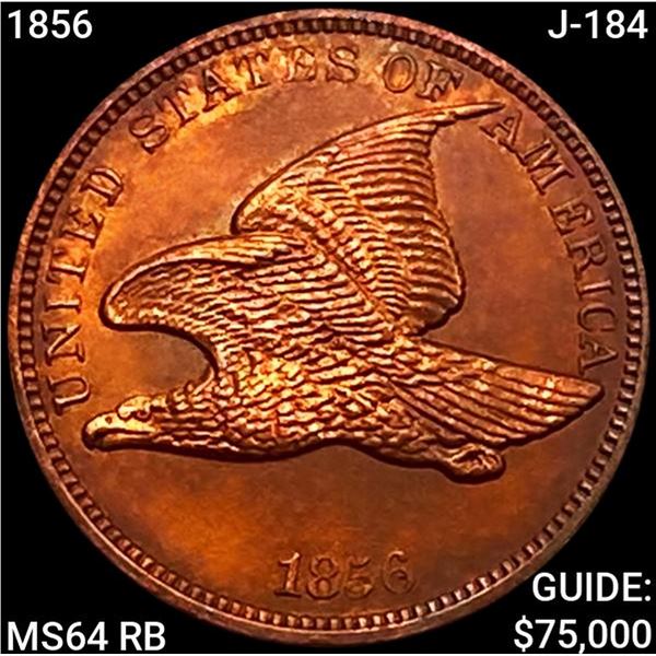 1856 J-184 Flying Eagle Cent CHOICE BU RB