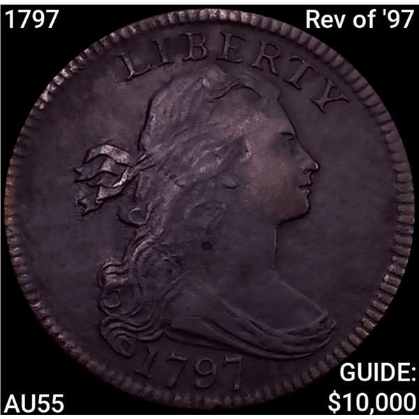 1797 Rev of '97 Draped Bust Large Cent HIGH GRADE