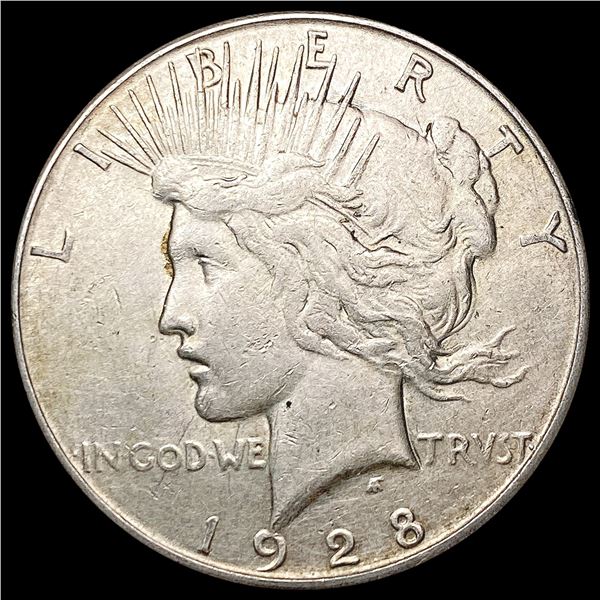 1928-S Silver Peace Dollar CHOICE AU