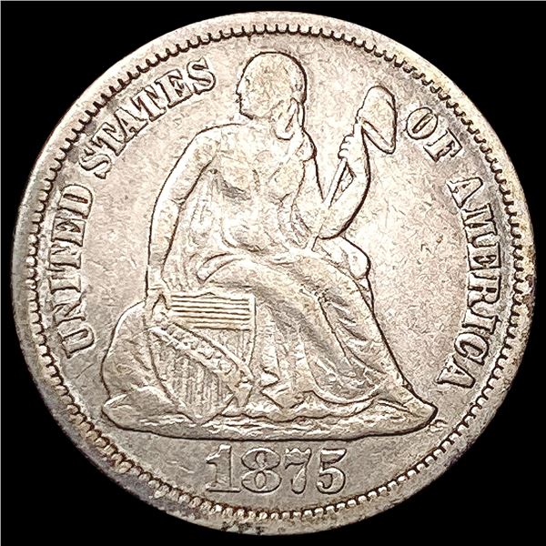 1875 Seated Liberty Dime CLOSELY UNCIRCULATED