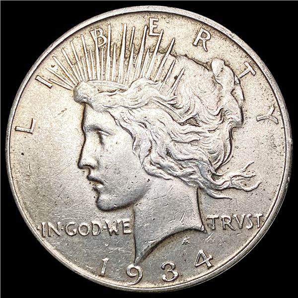 1934-D Silver Peace Dollar CHOICE AU