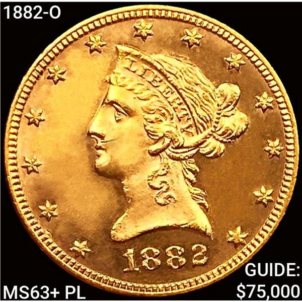 1882-O $10 Gold Eagle CHOICE BU+ PL
