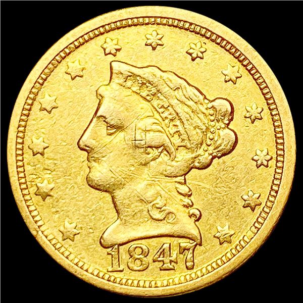 1847-O $2.50 Gold Quarter Eagle NICELY CIRCULATED