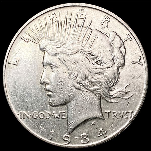 1934 Silver Peace Dollar CHOICE AU
