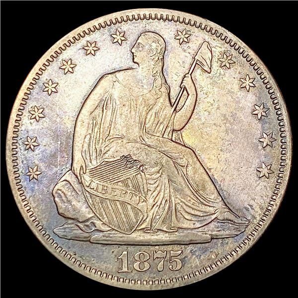 1875-S Seated Liberty Half Dollar CLOSELY UNCIRCULATED