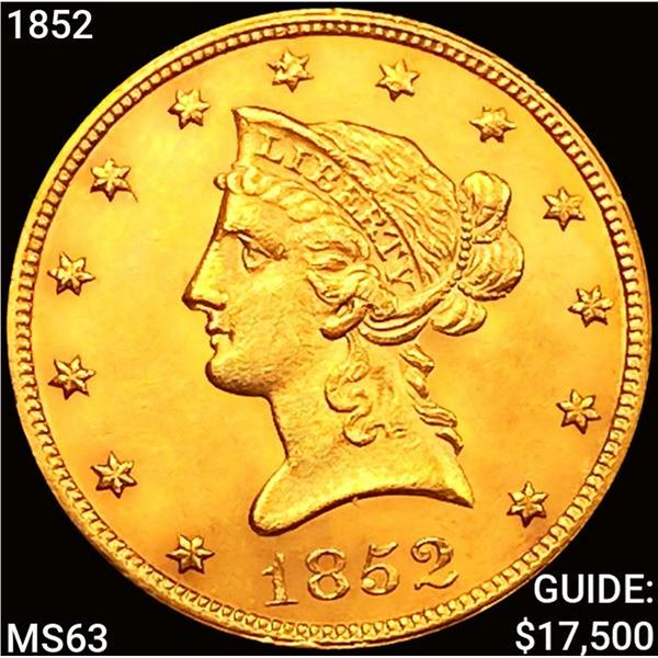 1852 $10 Gold Eagle CHOICE BU