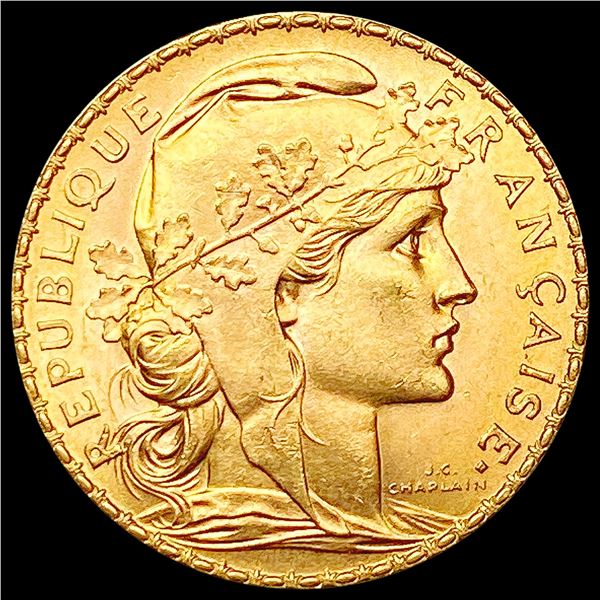 1914 Gold 20 Franc GEM BU
