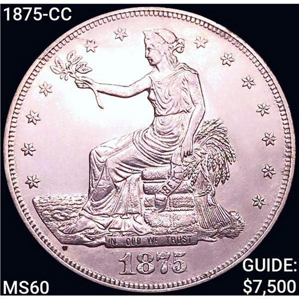 1875-CC Silver Trade Dollar UNCIRCULATED