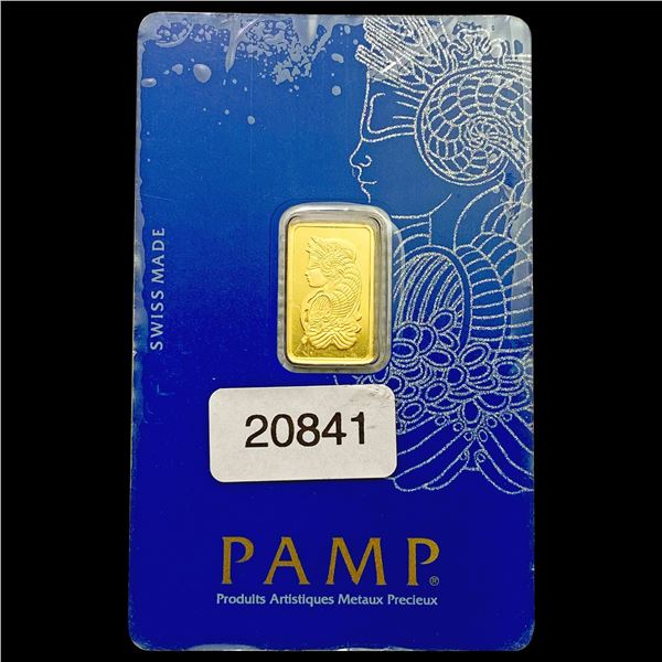 2.5g Gold Pamp Suisse Bar UNCIRCULATED