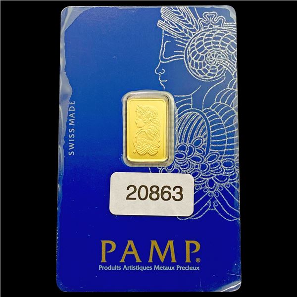 2.5g Gold Bar Pamp Suisse UNCIRCULATED