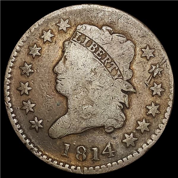 1814 Coronet Head Large Cent NICELY CIRCULATED