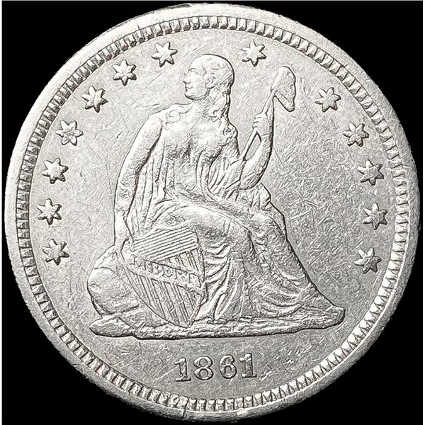1861 Seated Liberty Quarter CLOSELY UNCIRCULATED
