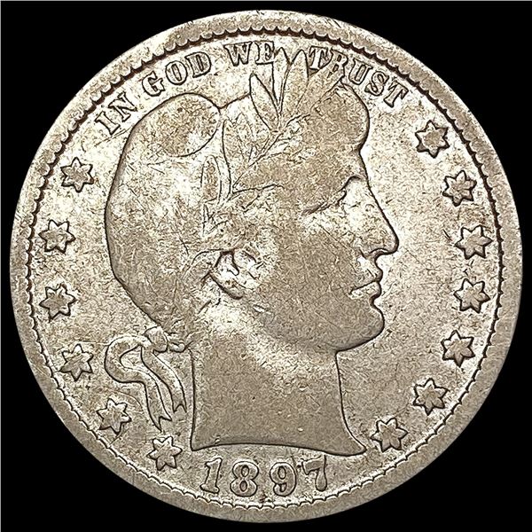 1897-O Barber Quarter LIGHTLY CIRCULATED