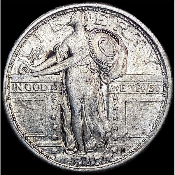 1917 T1 Standing Liberty Quarter LIGHTLY CIRCULATED