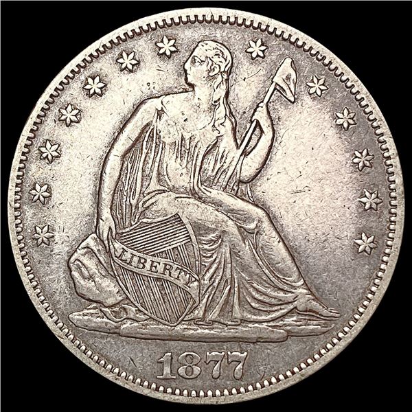 1877-S Seated Liberty Half Dollar NEARLY UNCIRCULATED