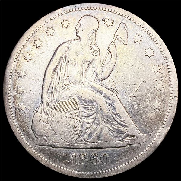 1860-O Seated Liberty Half Dollar LIGHTLY CIRCULATED