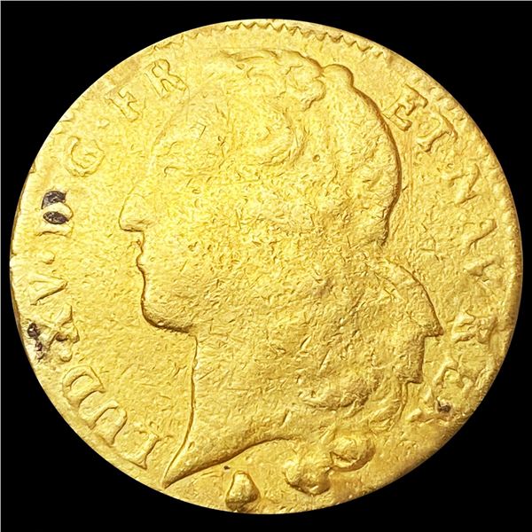1758-Q France .2405oz Gold Louis d'Or NICELY CIRCULATED