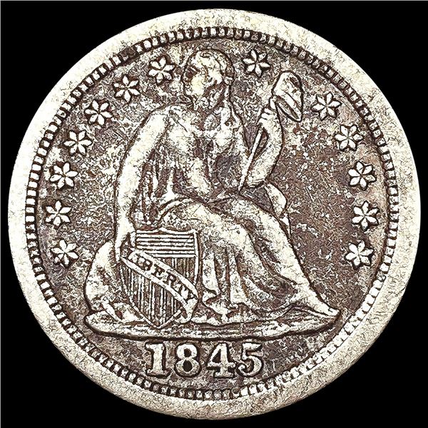 1845-O Seated Liberty Dime LIGHTLY CIRCULATED
