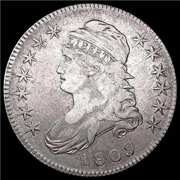 1809 Capped Bust Half Dollar NEARLY UNCIRCULATED