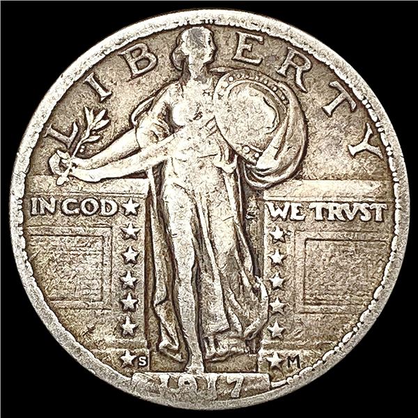 1917-S T2 Standing Liberty Quarter LIGHTLY CIRCULATED