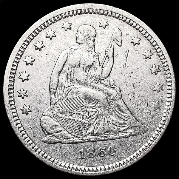 1860 Seated Liberty Quarter NEARLY UNCIRCULATED