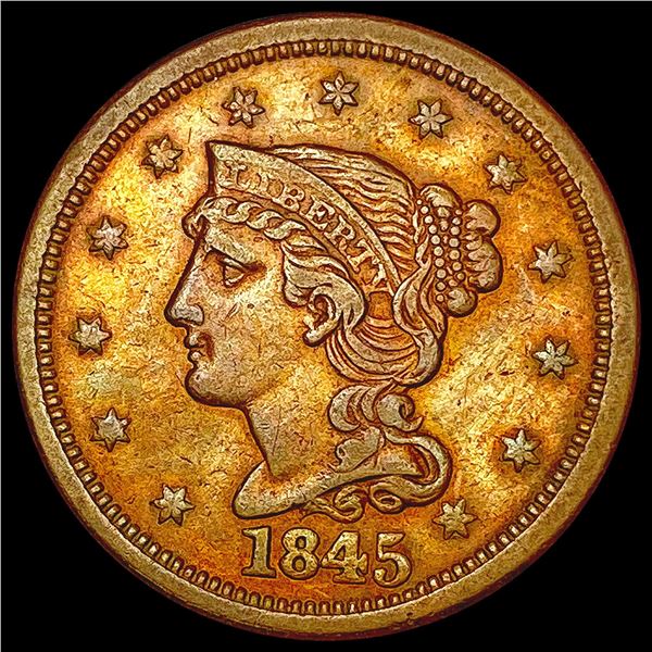 1845 Braided Hair Large Cent CHOICE AU