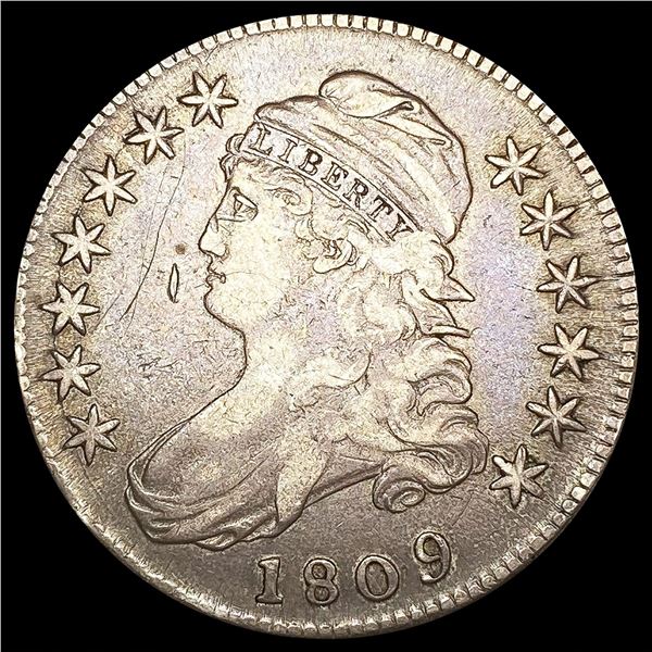 1809 Capped Bust Half Dollar LIGHTLY CIRCULATED