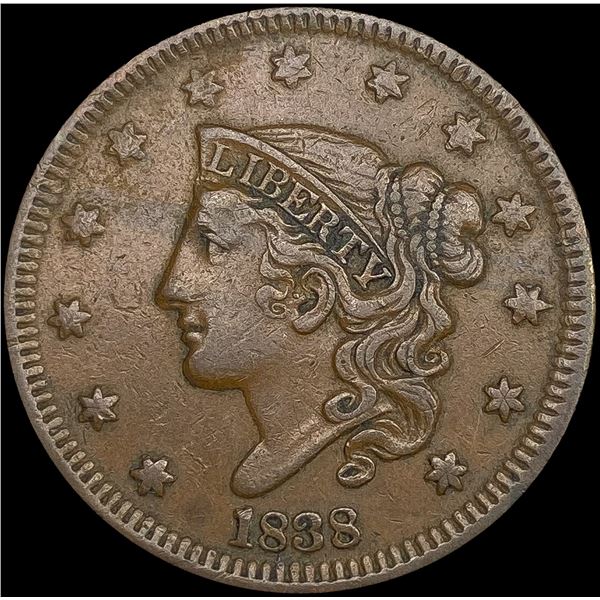 1838 Braided Hair Large Cent CLOSELY UNCIRCULATED