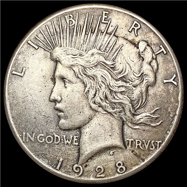 1928 Silver Peace Dollar NEARLY UNCIRCULATED