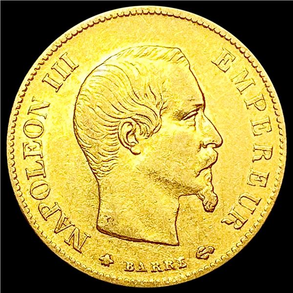 1859 France 10 Franc .0933AGW CLOSELY UNCIRCULATED